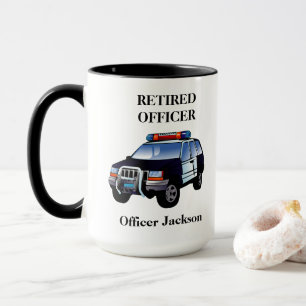Officier de police retraité personnalisé Café Mug