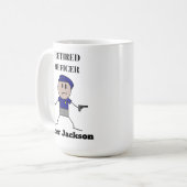 Officier de police retraité personnalisé Café Mug (Devant gauche)