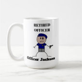 Officier de police retraité personnalisé Café Mug (Gauche)