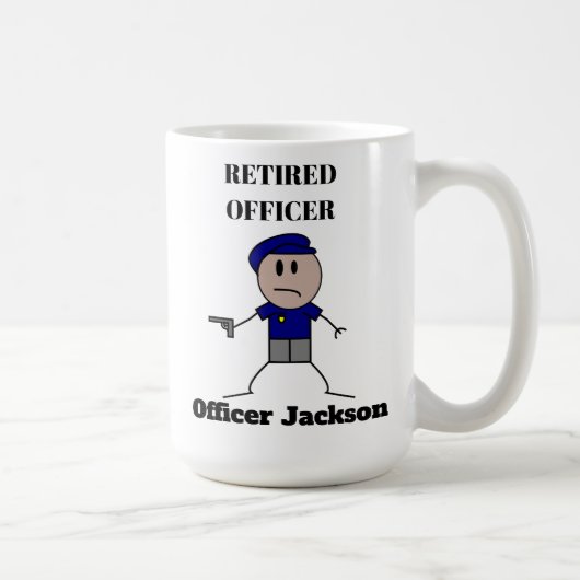 Officier de police retraité personnalisé Café Mug (Droite)