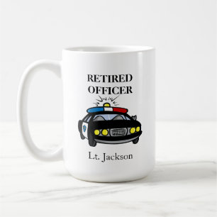 Officier de police retraité personnalisé Café Mug