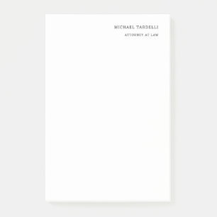Officier in de rechten Minimalist Classical Plain Post-it® Notes