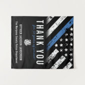 Officier Jubileum Blue Line Police Retiment Wandkleed (Voorkant (horizontaal))