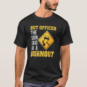 Officier van de gebarentaal Verbranding Autocross T-shirt