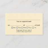 Officier van Justitie bij Law Black en Gold Appoin Visitekaartje (Achterkant)