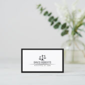 Officier van Justitie bij Law Plain Border Lawyer Visitekaartje (Staand voorkant)