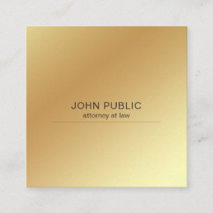 Officier van Justitie Kantoor Elegant Gold Kijk Mo Vierkante Visitekaartje