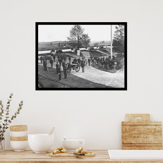 Officieren en Mannen in Fort Stevens, DC 1865 Poster (Keuken)