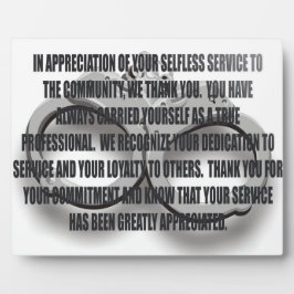 OFFICIERSTERRETIMENT PLAQUE FOTOPLAAT