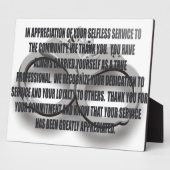 OFFICIERSTERRETIMENT PLAQUE FOTOPLAAT (Zijkant)