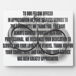 OFFICIERSTERRETIMENT PLAQUE FOTOPLAAT