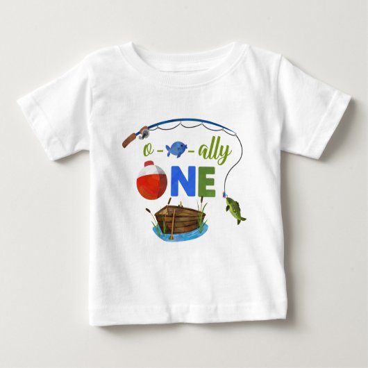 Offishally ONE baby t-shirt Kleine visser shirt (Voorkant)