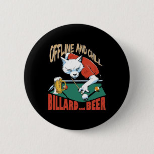 Offline chillen en bier ronde button 5,7 cm