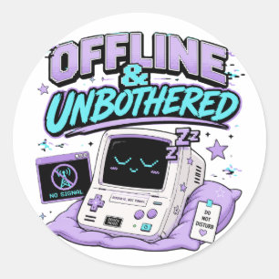 Offline En Ongestoord Retro Sticker