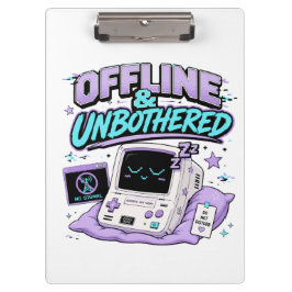 Offline En Ongestoord Retro Sticker Klembord