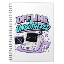Offline En Ongestoord Retro Sticker Notitieboek