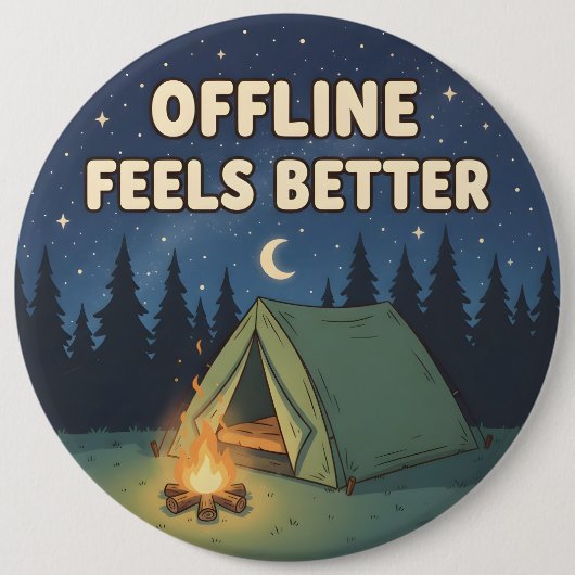 Offline Feels Better Ronde Button 6,0 Cm (Voorkant)