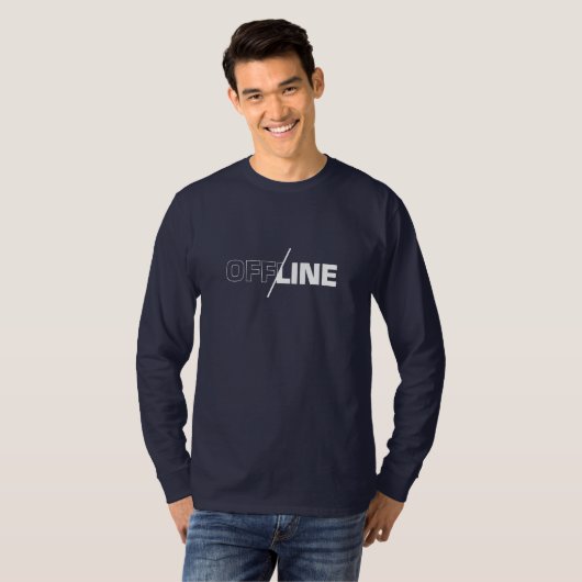 Offline | Geek Humor T-Shirt (Voorkant volledig)