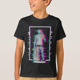 Offline Grieks beeld Glitch Japanse damp T-shirt