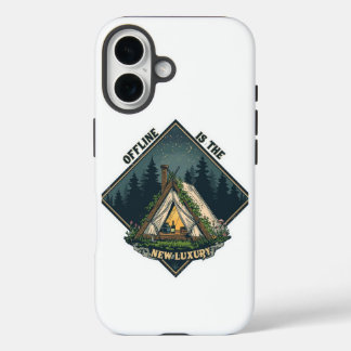 Offline Is De Nieuwe Luxe Retro Kamperen Tough Fon iPhone 16 Hoesje