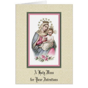 Offrande de messe catholique de la Vierge Marie Jé