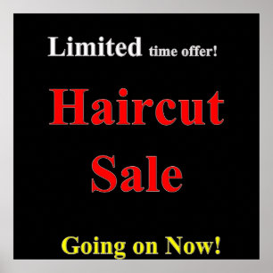 Offre à temps limité Haircut Vente Poster Matte