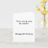 Offre carte d'anniversaire (Fleur jaune)