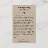 Offre de matin de la carte sainte de prière de St (Dos)