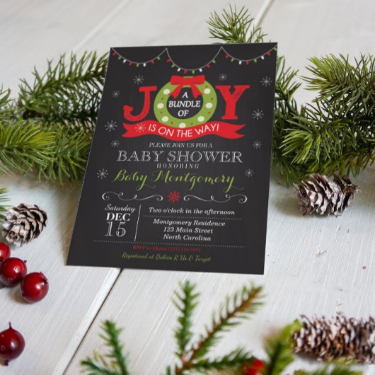 Offre de Noël de Joy Baby shower Invitation