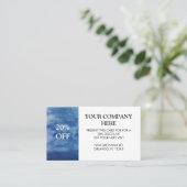 Offre spéciale Blue Watery Design Carte de visite (Debout devant)