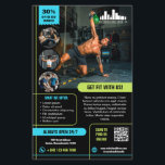 Offre spéciale Lime & Cyan Marketing avec logo<br><div class="desc">Circulaire marketing pour votre petite entreprise, comme une salle de sport ou un entraîneur personnel, avec un arrière - plan noir et de la chaux vive et cyan comme couleurs d'accent. Ajoutez des photos pour montrer ce que vous pouvez offrir à vos clients et clients, quatre sur un côté et...</div>