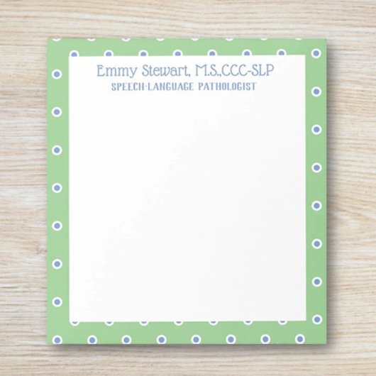 Offrez-le ! ! Bloc-notes SLP personnalisé ! Bloc-n