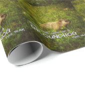 Offrez le cadeau d'un Groundhog cette année papier (Coin rond)