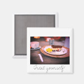 Offrez-vous café cheesecake aimant (Recto/Verso)