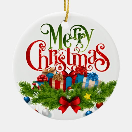 offrez-vous un ornement "Joyeux NOËL" (Devant)
