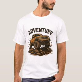 Offroad Avontuur 4x4 Truck Modder Spatten Retro T-shirt