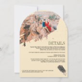 Offroad Canyon Couple Wedding Kaart (Achterkant)