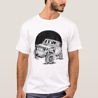 Offroad_Car_black_and_white T-shirt