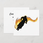 OffRoad Dirt Bike met Flames Kaart (Voorkant / Achterkant)