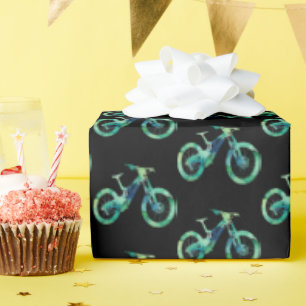 Offroad Downhill Sport Xtreme Waterverf Kunst Cadeaupapier