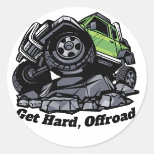 Offroad-ontwerp voor offrooddriver ronde sticker