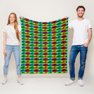 Offroad voertuig pop art fleece deken