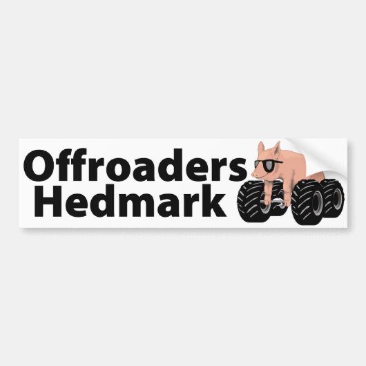 Offroaders Hedmark - Bumpersticker wit (Voorkant)