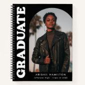 Offset Arch Black Photo Graduation Livre d'invités (Devant)