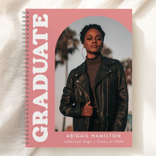 Offset Arch Pink Photo Graduation Livre d'invités