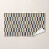Offset Blokken, Slate Blue, Forest, Brown Bad Handdoek (Handdoek)