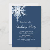 Offset de fête de vacances Snowy Navy Invitation (Devant)