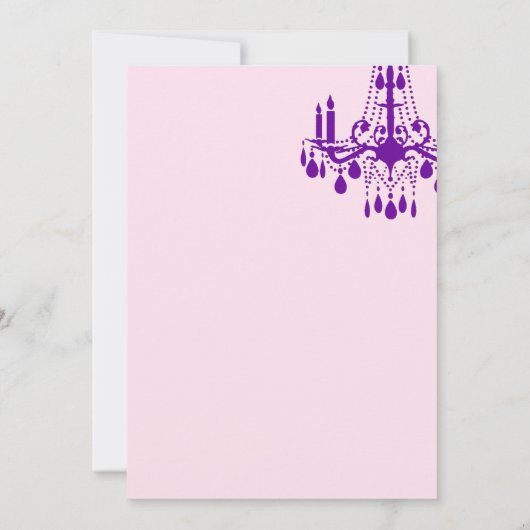 Offset Grand Ballroom Birthday Invitation (paars) Kaart (Achterkant)