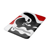 Offset kamer: Abstract zwart, wit & rood Badmat (Gekanteld)