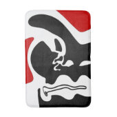 Offset kamer: Abstract zwart, wit & rood Badmat (Voorkant Verticaal)